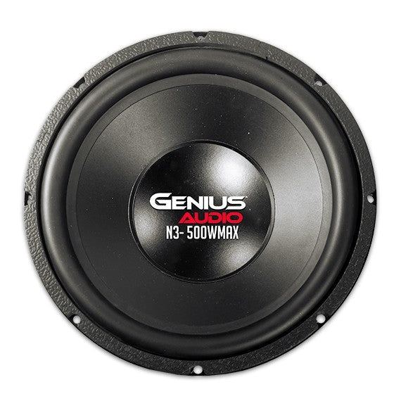 N3-12S4 NITRO SERIES SUBWOOFER 12" 500 WMAX/250 WRMS SINGLE VOICE COIL 4 OHM ROUND COPPER WIRE