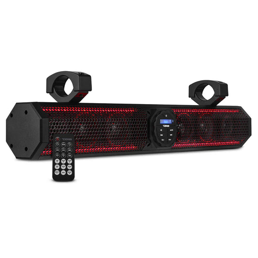 SB26BTXRGB 26" Marine Amplified Soundbar with Bluetooth USB & RGB Lighting 6 Speakers 600 Watts
