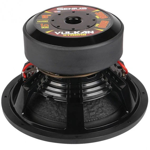 V11-X15D1 VULKAN SERIES SUBWOOFER 15" 6000 WMAX / 3000 WRMS DOUBLE COIL 1 OHM VOICE COIL FLAT ALUMINUM WIRE