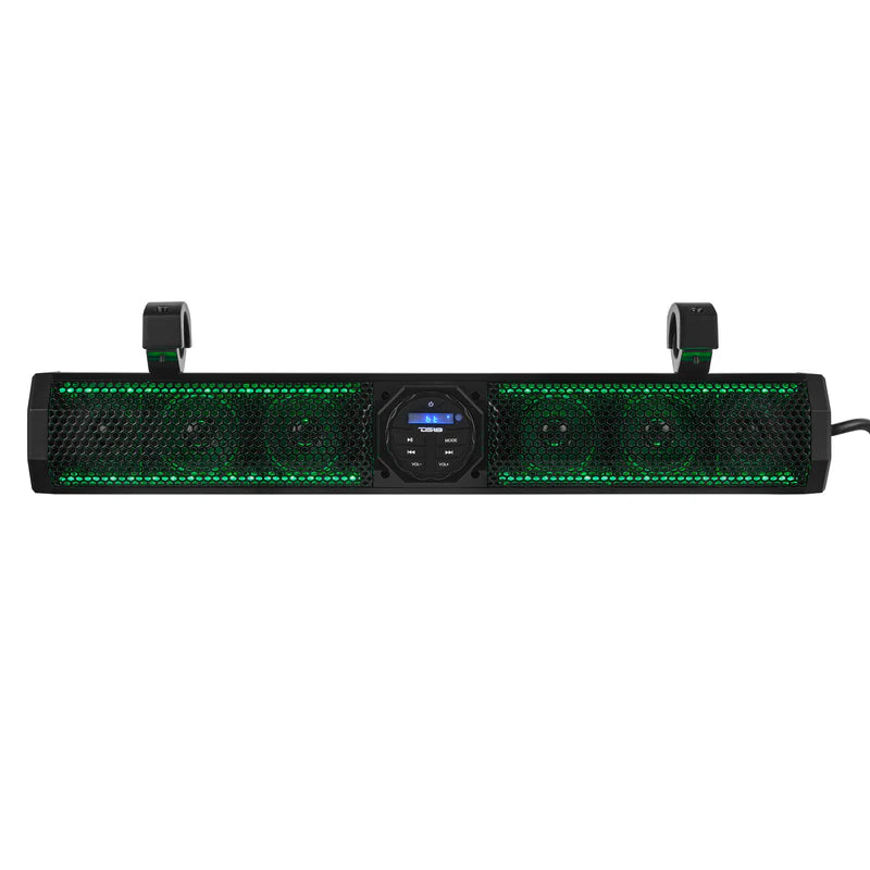 SB26BTXRGB 26" Marine Amplified Soundbar with Bluetooth USB & RGB Lighting 6 Speakers 600 Watts