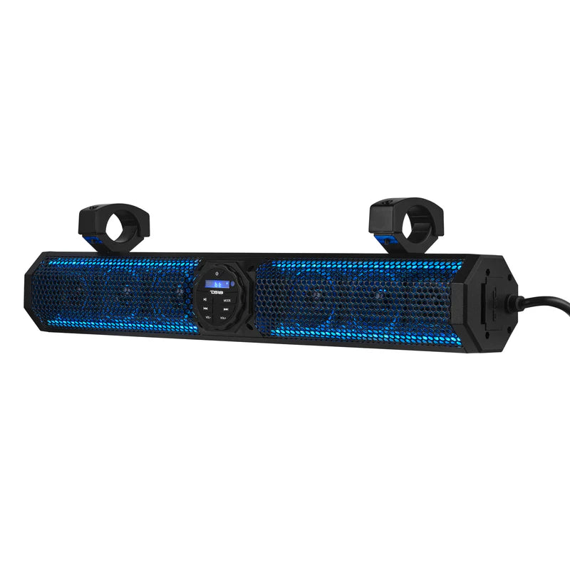 SB26BTXRGB 26" Marine Amplified Soundbar with Bluetooth USB & RGB Lighting 6 Speakers 600 Watts