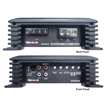 GTM-1500.1D COMPACT DIGITAL AMPLIFIER 1 CHANNEL GTM SERIES 3000 WMAX / 1500 WRMS X 1 CH STABLE 1 OHM MONO