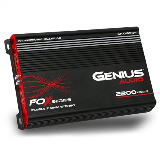 GFX-75x4 CLASS A/B AMPLIFIER 4 CHANNEL FOX SERIES 1800 W MAX/ 75 WRMS X 4 CH STABLE 2 OHM STEREO