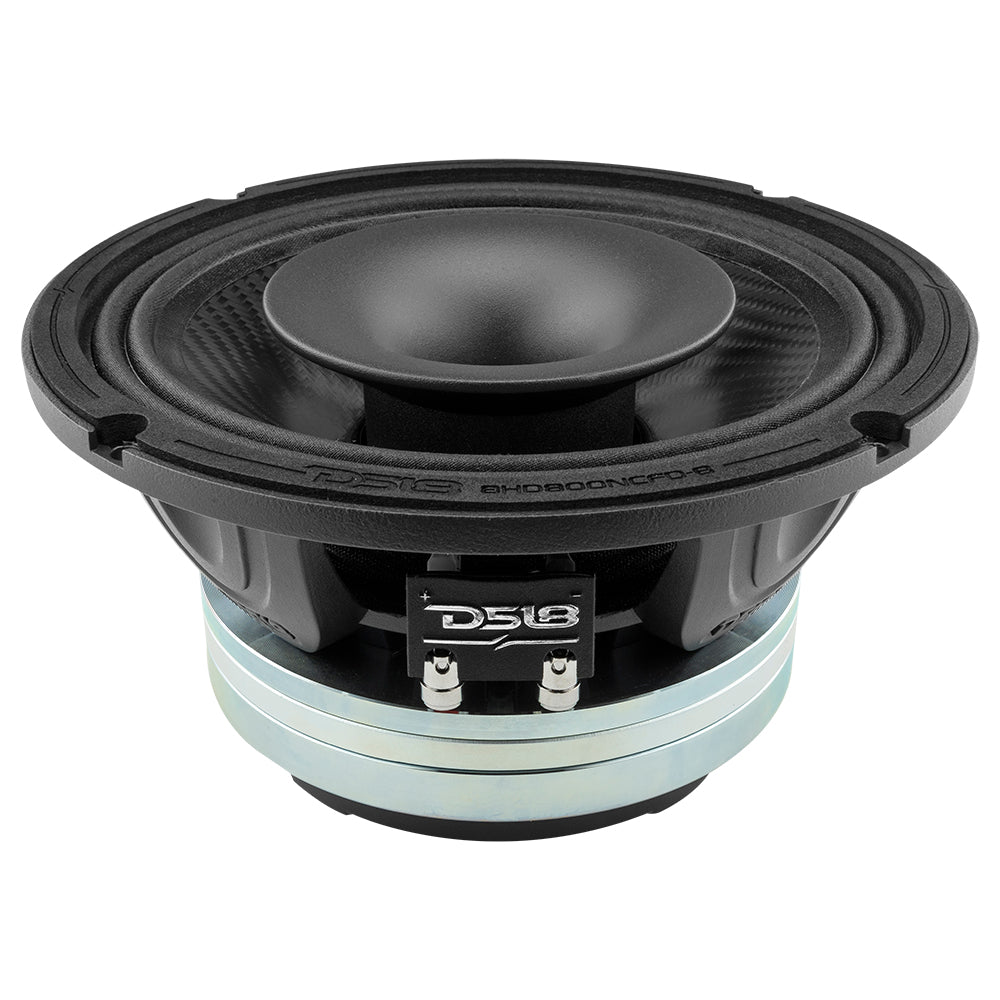 8HD800NCFD-8 Alto-falante de cone de fibra de carbono híbrido coaxial de neodímio médio-grave resistente à água com driver integrado 400 Watts RMS 8 Ohm