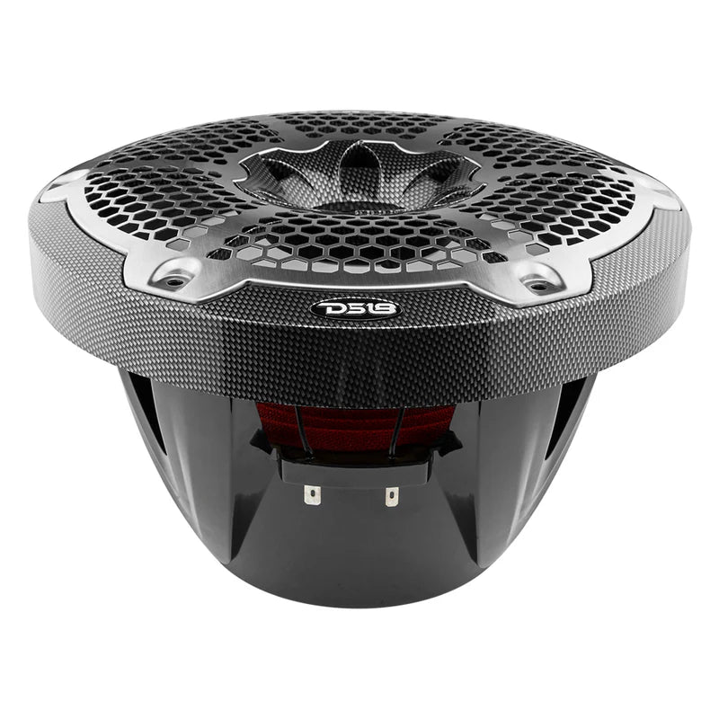 CF-10SUB NXL 10" Marine Subwoofer With LED RGB Lights 300 Watts Rms SVC 4-Ohm -Black Carbon Fiber