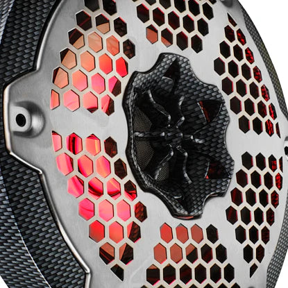 CF-65M NXL 6.5" 2-Way Coaxial Marine Speaker With LED RGB Lights 100 Watts Rms 4-Ohm - Black Carbon Fiber