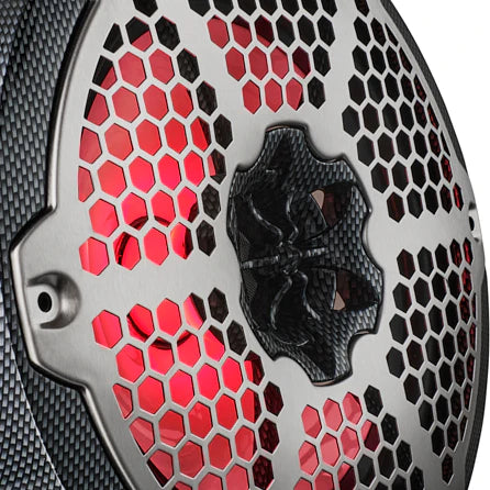 CF-8M NXL 8" 2-Way Coaxial Marine Speaker With LED RGB Lights 125 Watts Rms 4-Ohm - Black Carbon Fiber