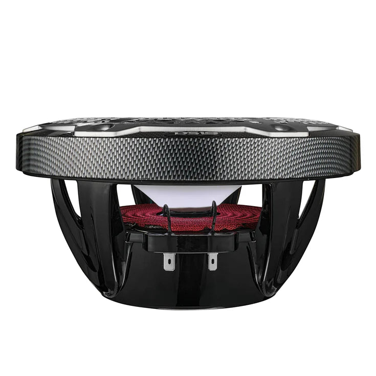 CF-8M NXL 8" 2-Way Coaxial Marine Speaker With LED RGB Lights 125 Watts Rms 4-Ohm - Black Carbon Fiber