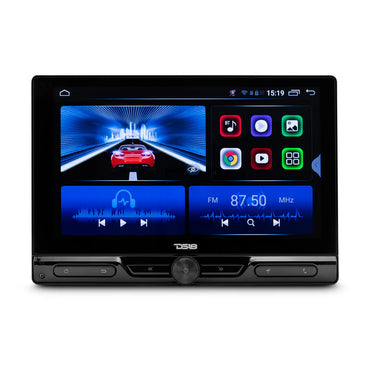DDX10.5ADX 10.5" Floating Rotating Swivel Modular Touchscreen Mechless Single-DIN Headunit with Bluetooth, Mirror Link, USB, Gps and Android 10 (4x64GB)