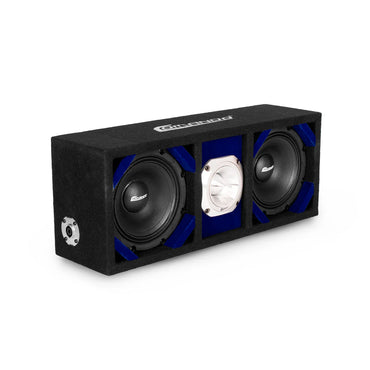KTPONV2-206BLUE / DUAL 6" BLUE LOADED PORTED BOX + 1 TWEETER