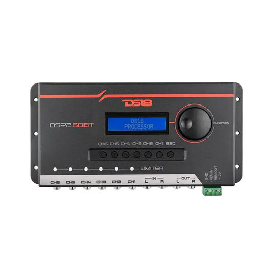 Procesador de sonido digital (DSP) con Bluetooth y pantalla LCD DSP2.6DBT DS18 de 2 canales de entrada y 6 canales de salida