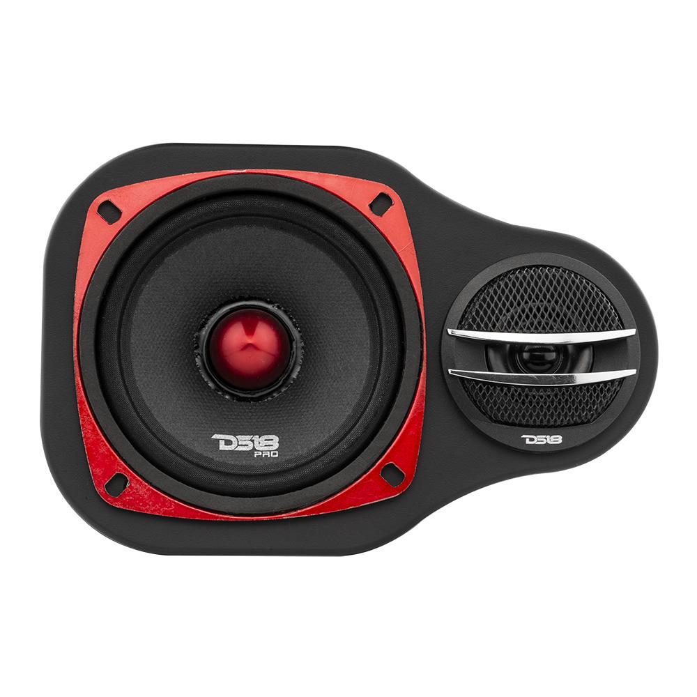 EN4P - Altavoz universal de 2 vías de ABS de alta densidad, 1 altavoz de 4" y 1 tweeter de 0,5-1" (par)