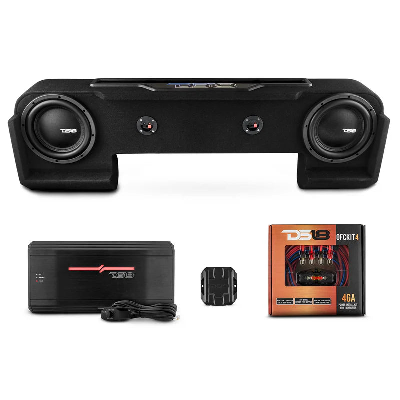 EXCL-RAMBASS.DF/21-UP.LDPKG Dodge Ram Down Firing Subwoofer Enclosure with Dream LED Light, Amplifier and Wiring Kit