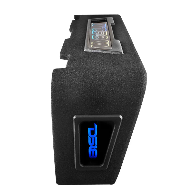 EXCL-SILVERADOBASS.DF/22-UP.LDPKG Chevy Silverado Down Firing Subwoofer Enclosure with Dream LED Lights, Amplifier and Wiring Kit