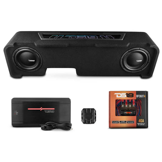 EXCL-SILVERADOBASS.DF/22-UP.LDPKG Chevy Silverado Down Firing Subwoofer Enclosure with Dream LED Lights, Amplifier and Wiring Kit