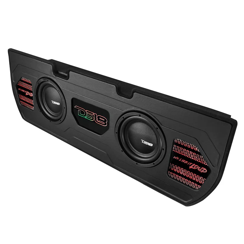 EXCL-TUNDRABASS1.LDPKG Exclusive Dual 10" Sealed Subwoofer Enclosure Package for 22-Up Toyota Tundra 1200 Watts Rms