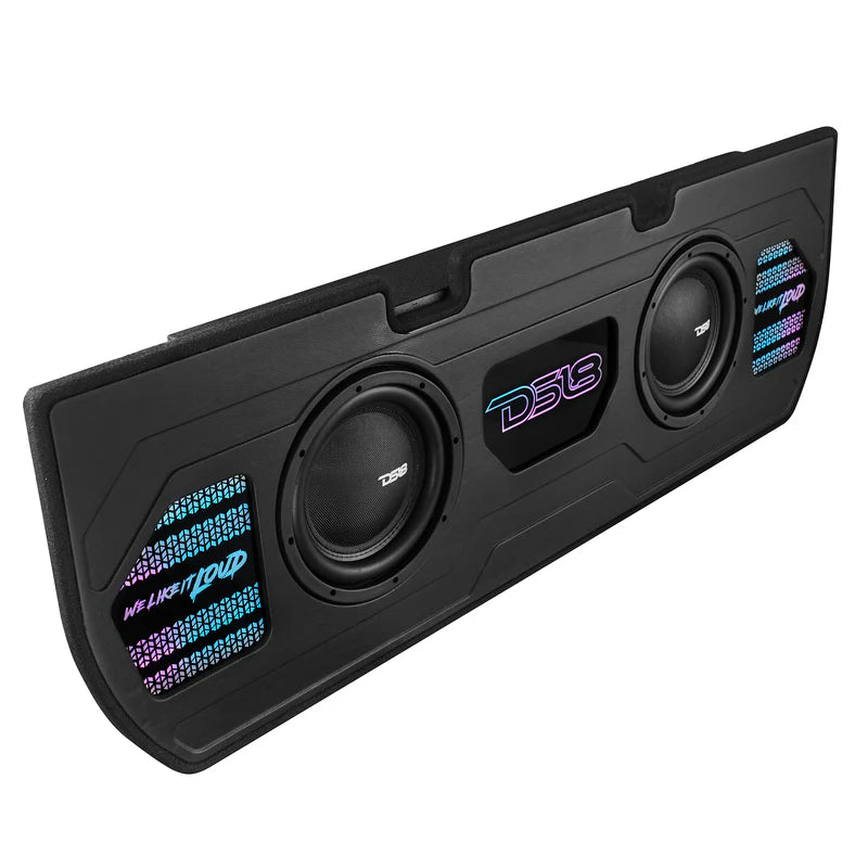 EXCL-TUNDRABASS1.LDPKG Exclusive Dual 10" Sealed Subwoofer Enclosure Package for 22-Up Toyota Tundra 1200 Watts Rms