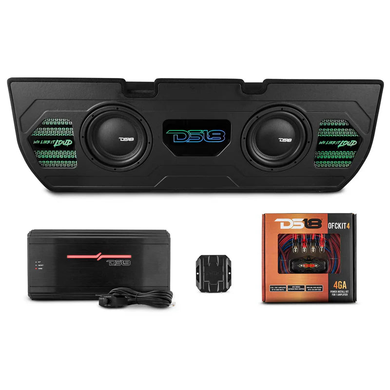 EXCL-TUNDRABASS1.LDPKG Exclusive Dual 10" Sealed Subwoofer Enclosure Package for 22-Up Toyota Tundra 1200 Watts Rms