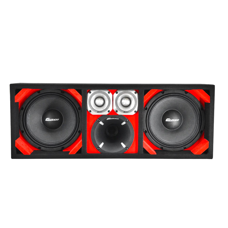 KTPON-210RED / DOUBLE 10’’ RED-BLACK DRIVER + 2TWEETER