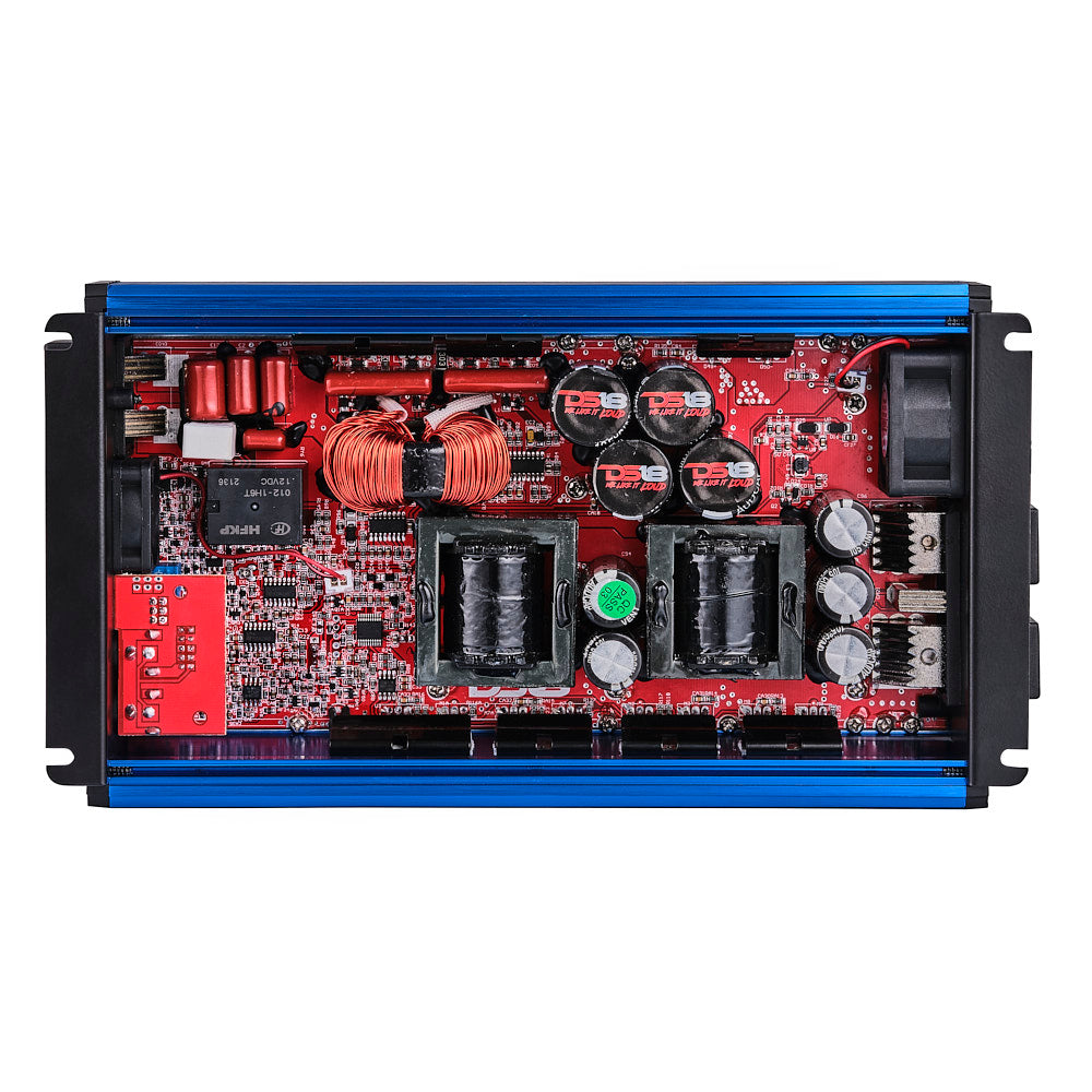 Amplificador compacto de rango completo de clase D de 1 canal FRP-3.5K/BL, 3500 vatios RMS a 1 ohmio, color azul