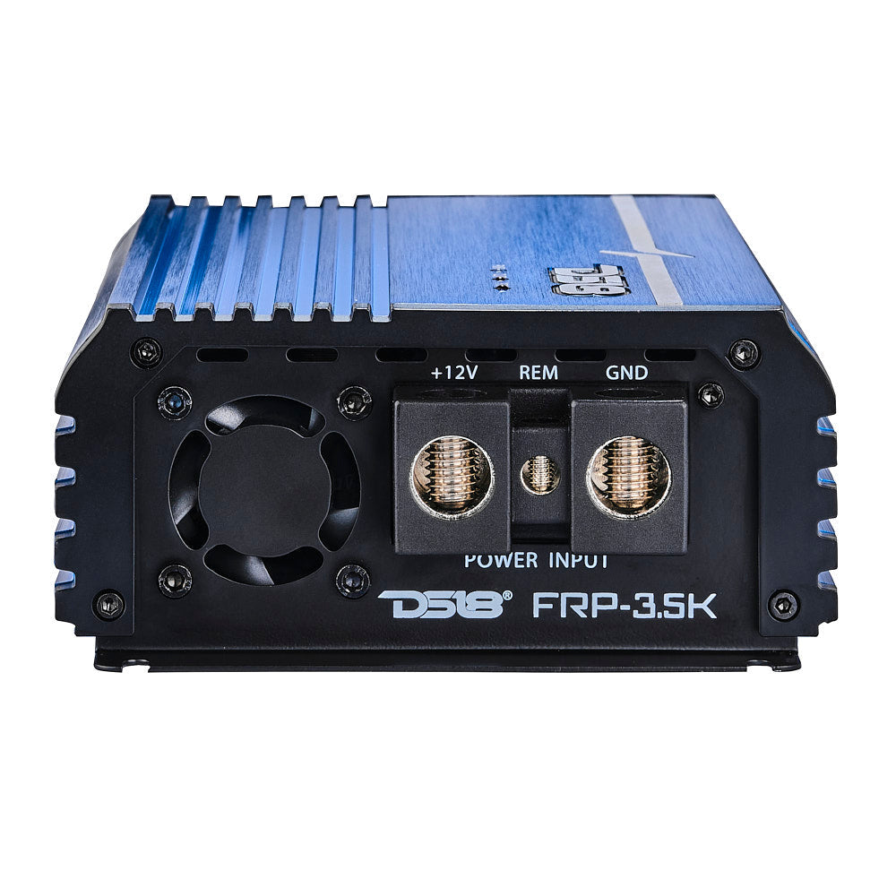 Amplificador compacto de rango completo de clase D de 1 canal FRP-3.5K/BL, 3500 vatios RMS a 1 ohmio, color azul