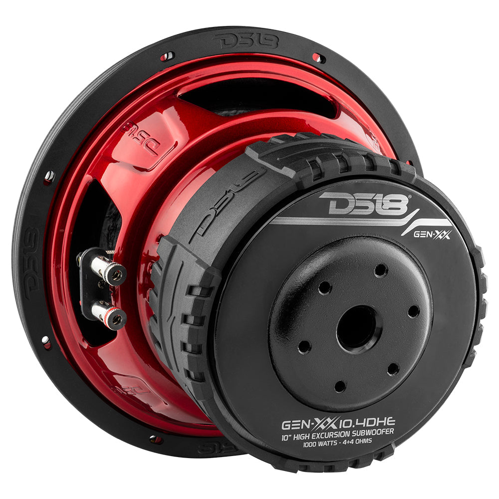 GEN-XX10.4DHE Subwoofer de alta excursão de 10" Ímãs duplos empilhados 500 Watts Rms DVC 4 Ohm