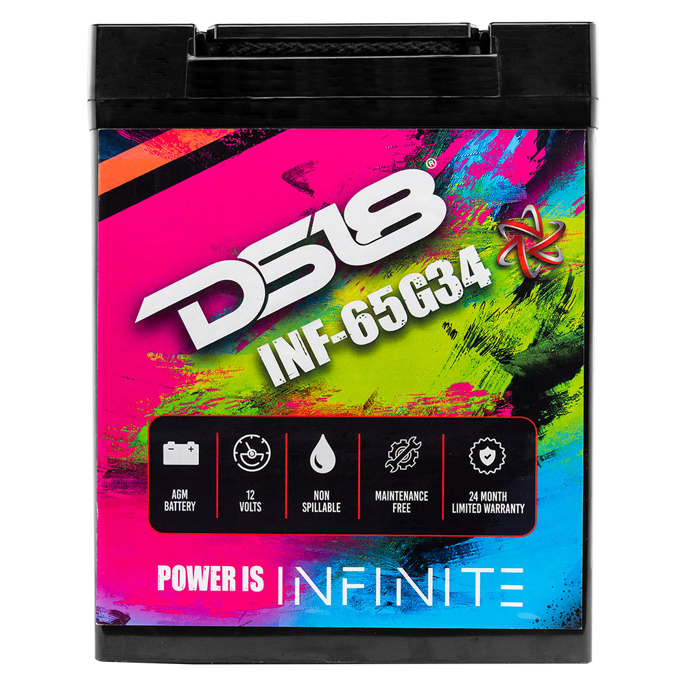 INF-65G34AH INFINITE 65 AH 2000 Watts AGM Group 34 Power Cell 12 Volt Battery