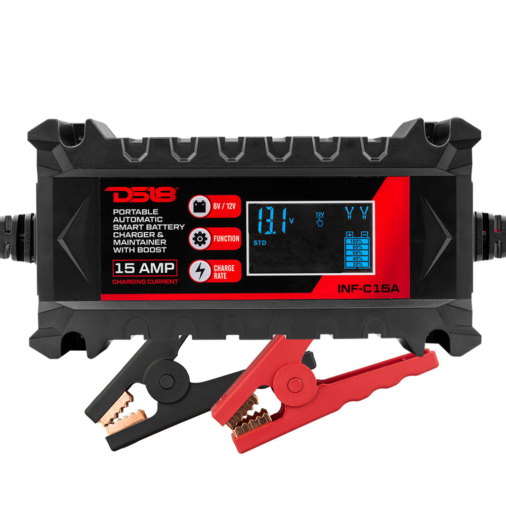 INF-C15A Automatic Smart Lithium and AGM Car Battery Charger & Maintainer