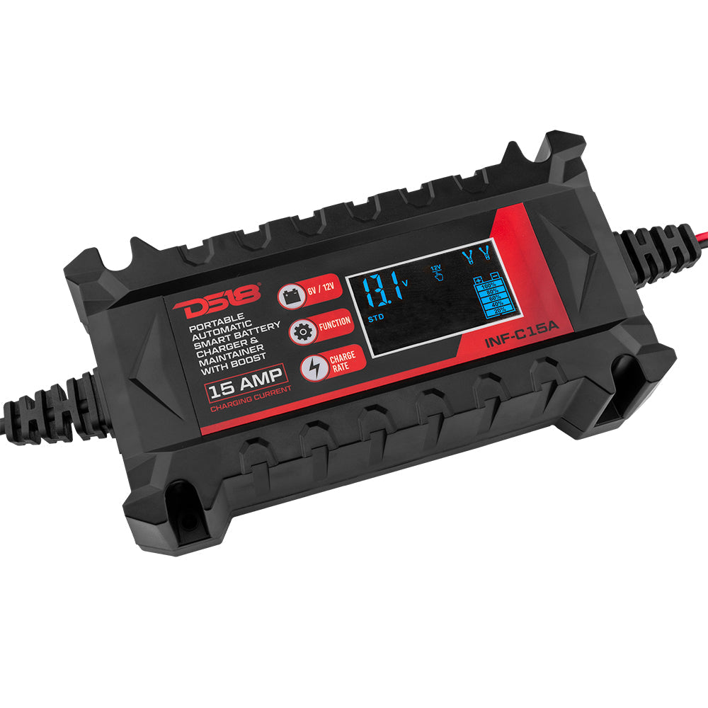 INF-C15A Automatic Smart Lithium and AGM Car Battery Charger & Maintainer