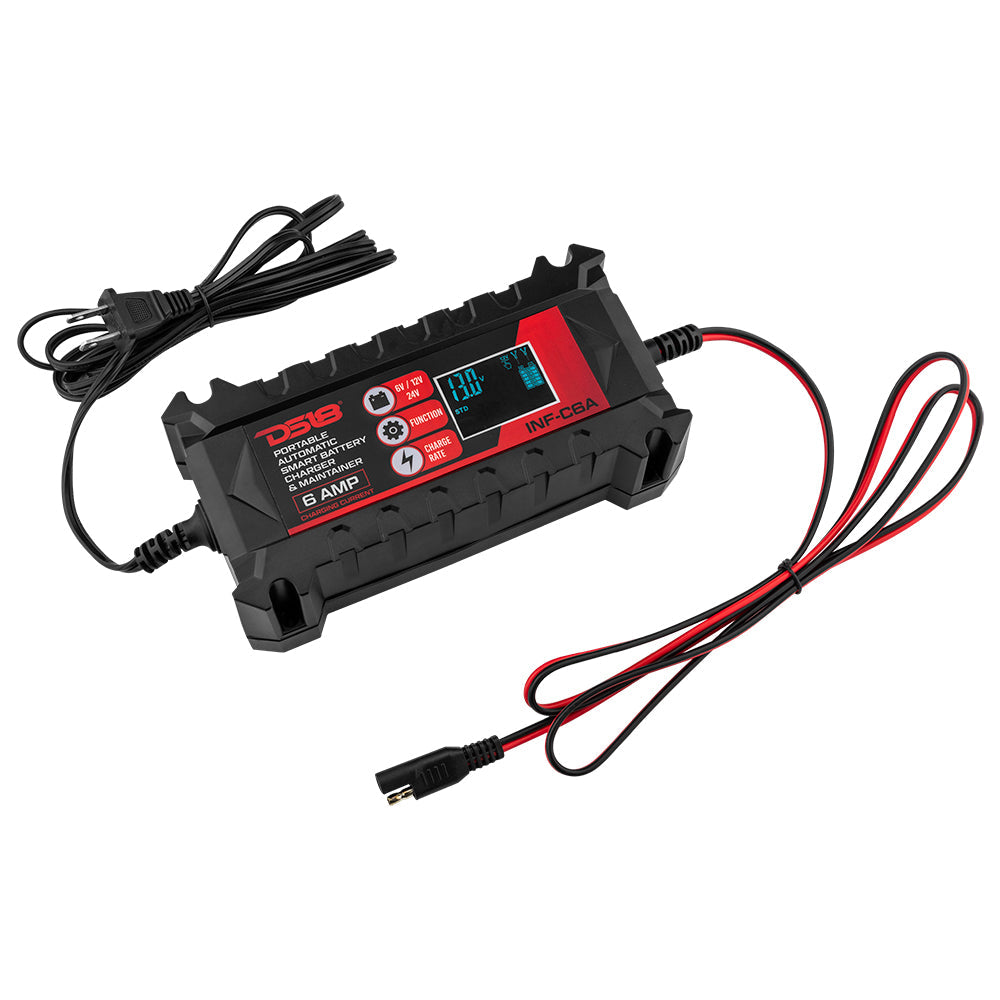 INF-C6A Automatic Smart Lithium and AGM Car Battery Charger & Maintainer