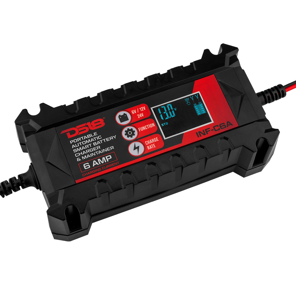 INF-C6A Automatic Smart Lithium and AGM Car Battery Charger & Maintainer