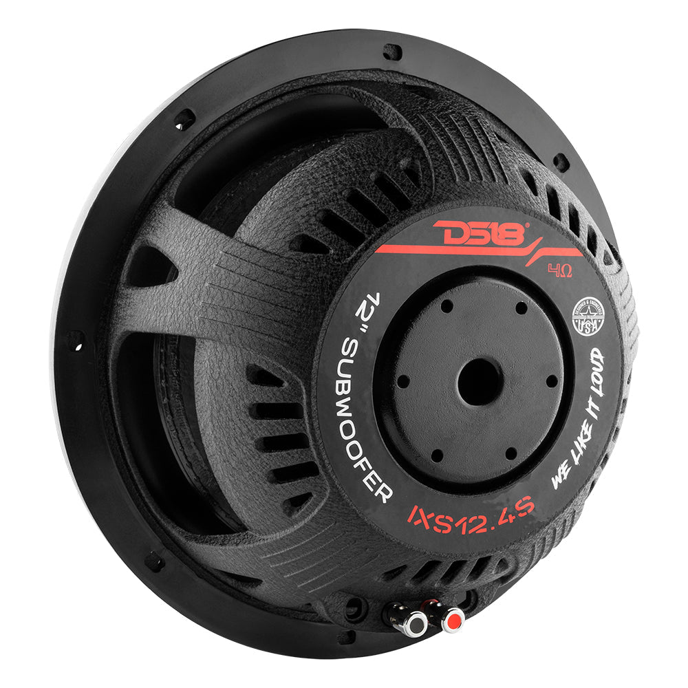 Subwoofer de fibra de vidrio de 12" de montaje superficial IXS12.4S, 800 vatios RMS, SVC, 4 ohmios