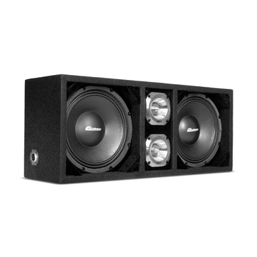 KTPONV2-210BLACK / DUAL 10" BLACK LOADED PORTED BOX + 2 TWEETER