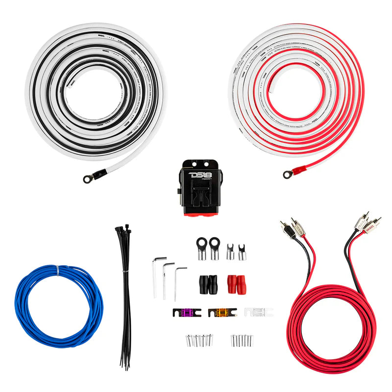 MOFCKIT4 4-GA Marine Tinned OFC Amplifier Installation Kit - WHITE