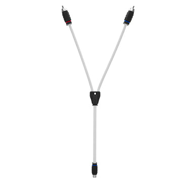 MOFCR-1F2M RCA Marine Grade Tinned 100% Copper OFC Y Connector 1 FEMALE to 2 MALE - WHITE