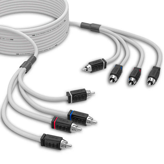 MOFCR-25FT.4CH RCA Marine Grade Tinned 100% Copper OFC 25 Feet / 4 Channel - WHITE