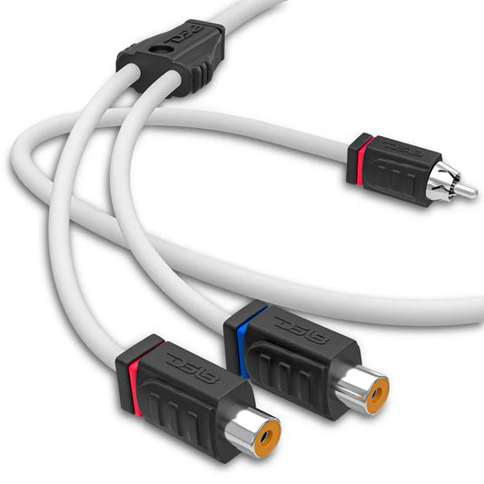 MOFCR-2F1M RCA Marine Grade Tinned 100% Copper OFC Y Connector 2 FEMALE to 1 MALE - WHITE