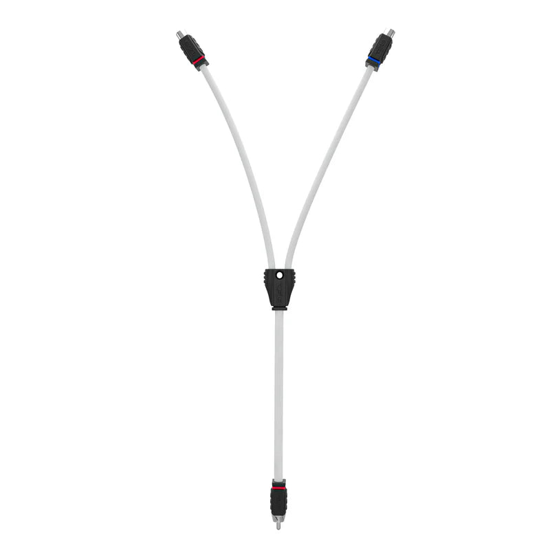 MOFCR-2F1M RCA Marine Grade Tinned 100% Copper OFC Y Connector 2 FEMALE to 1 MALE - WHITE