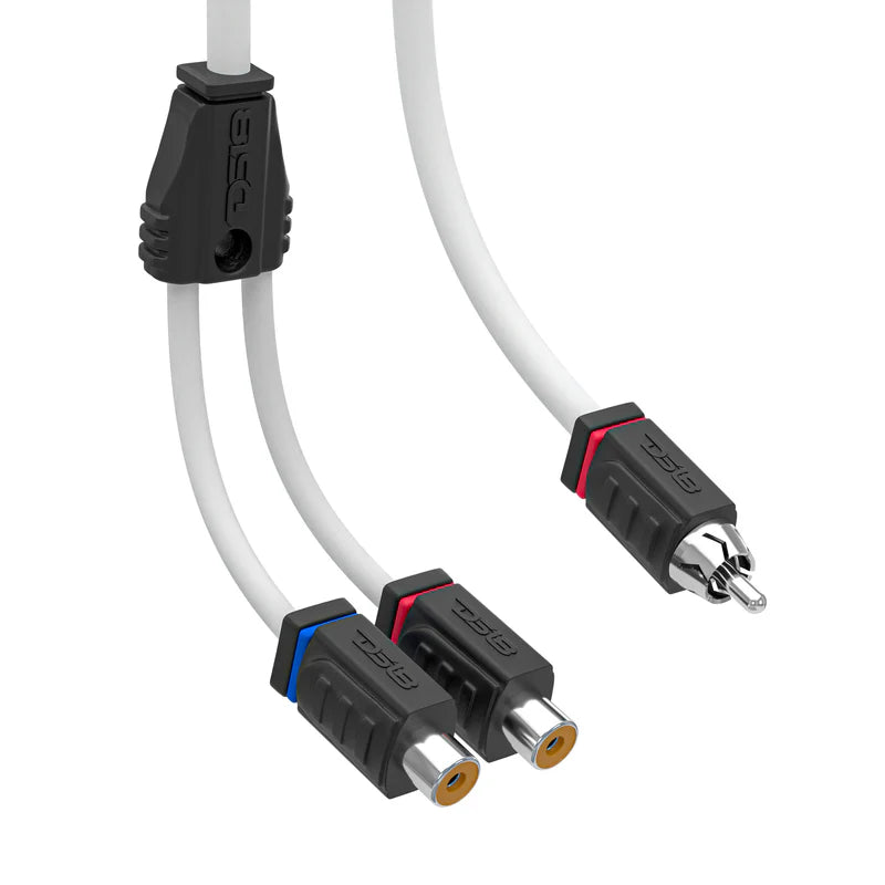 MOFCR-2F1M RCA Marine Grade Tinned 100% Copper OFC Y Connector 2 FEMALE to 1 MALE - WHITE