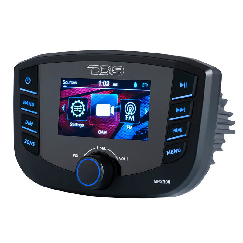 MRX300 Marine Headunit TFT screen , 3 Zones, 4 volts Output, Bluetooth, RDS 4X50 Watts
