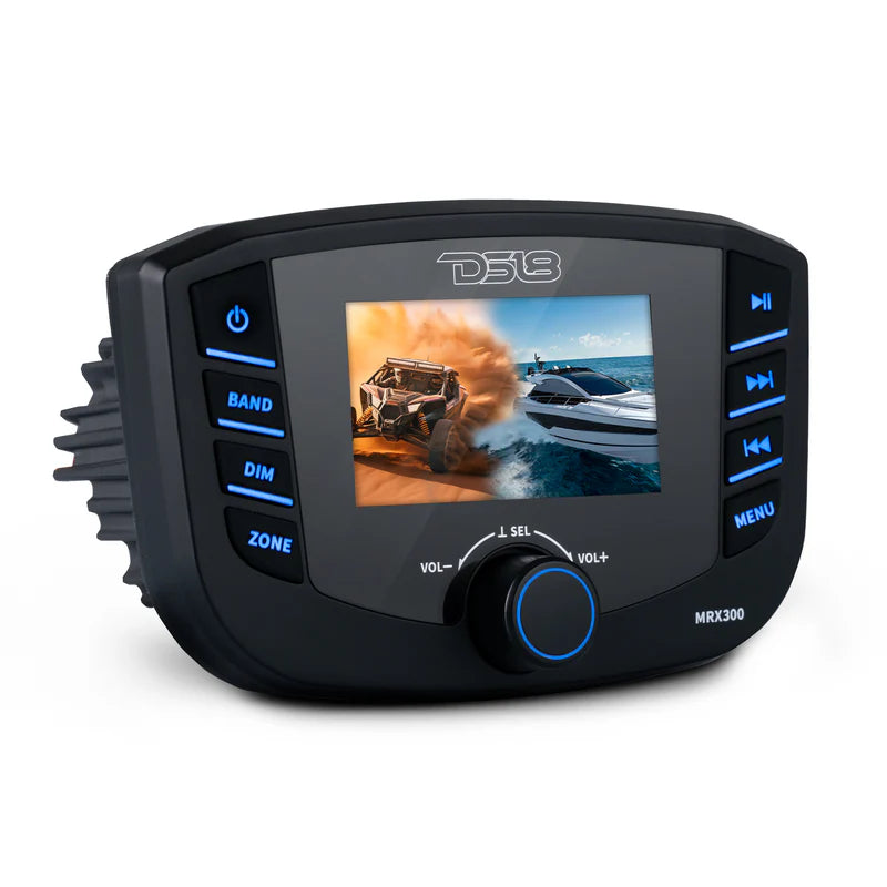 MRX300 Marine Headunit TFT screen , 3 Zones, 4 volts Output, Bluetooth, RDS 4X50 Watts