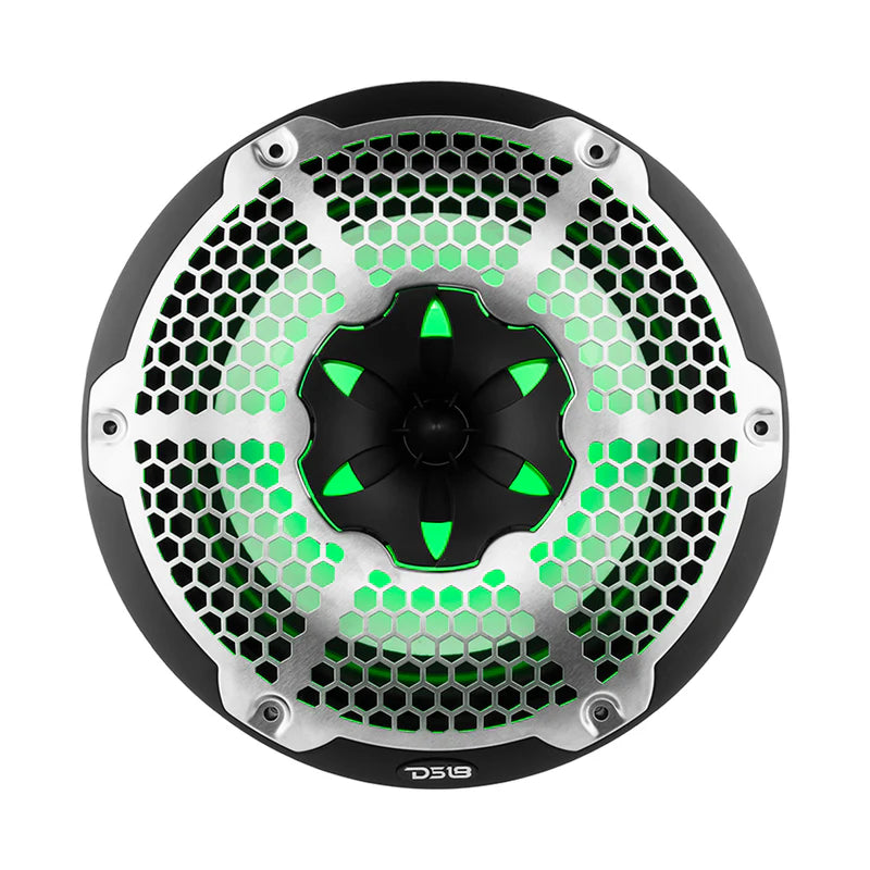 NXL-10M/BK NXL 10" 2-Way Coaxial Marine Speaker With LED RGB Lights 200 Watts Rms 4-Ohm -Black