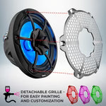 NXL-10M/BK NXL 10" 2-Way Coaxial Marine Speaker With LED RGB Lights 200 Watts Rms 4-Ohm -Black