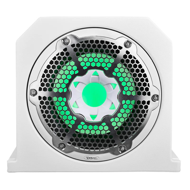 NXL-10SUBLD Dual 10" Marine Subwoofer Enclosure with 10" Passive Radiator and LED RGB Lights 350 Watts Rms 4-Ohm (NXL-10SUB Included)
