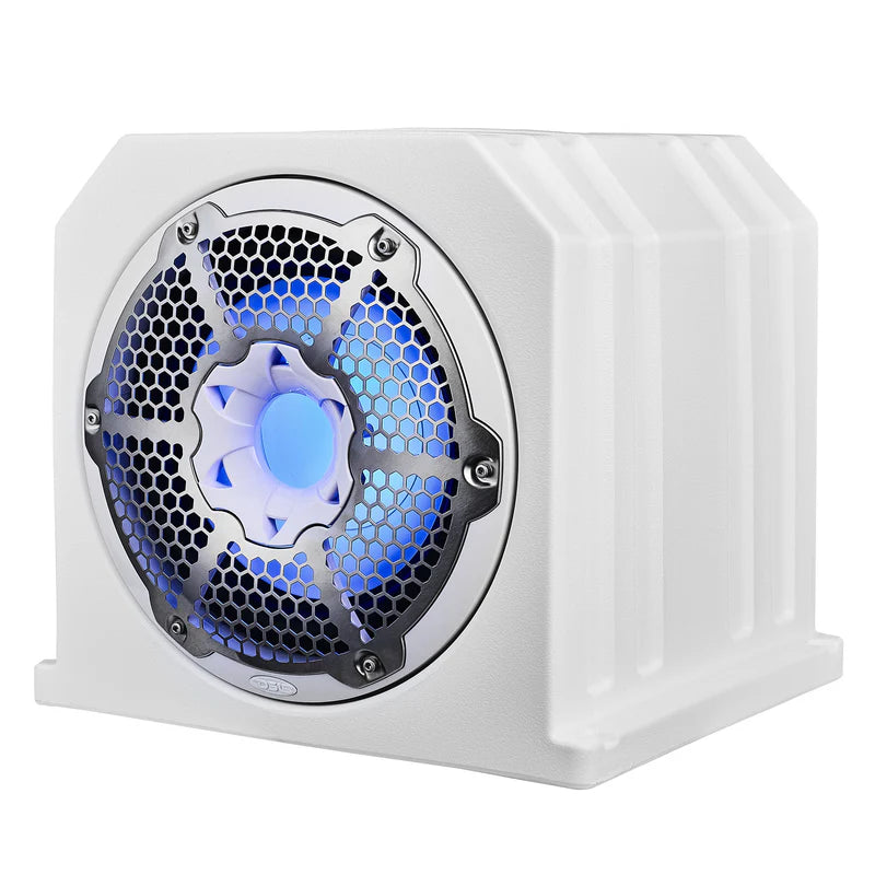 NXL-10SUBLD Dual 10" Marine Subwoofer Enclosure with 10" Passive Radiator and LED RGB Lights 350 Watts Rms 4-Ohm (NXL-10SUB Included)