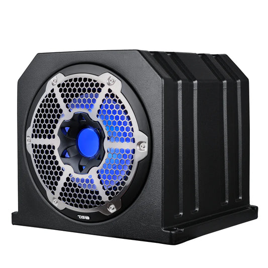 NXL-10SUBLD Dual 10" Marine Subwoofer Enclosure with 10" Passive Radiator and LED RGB Lights 350 Watts Rms 4-Ohm (NXL-10SUB Included)