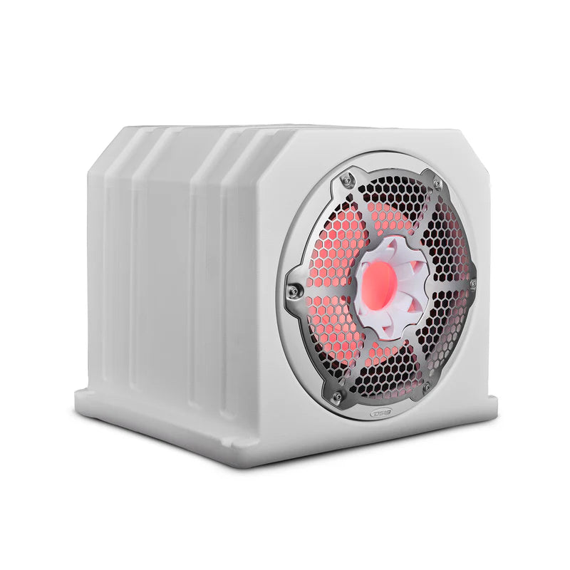 NXL-10SUBLD Dual 10" Marine Subwoofer Enclosure with 10" Passive Radiator and LED RGB Lights 350 Watts Rms 4-Ohm (NXL-10SUB Included)