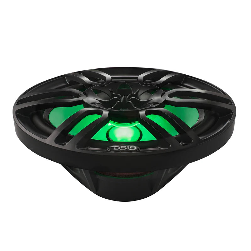 NXL-69/BK NXL 6x9" 2-Way Coaxial Marine Speaker With LED RGB Lights 125 Watts Rms 4-Ohm -Black
