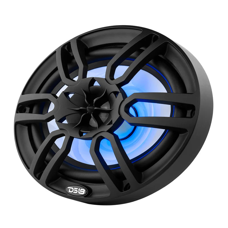NXL-69/BK NXL 6x9" 2-Way Coaxial Marine Speaker With LED RGB Lights 125 Watts Rms 4-Ohm -Black