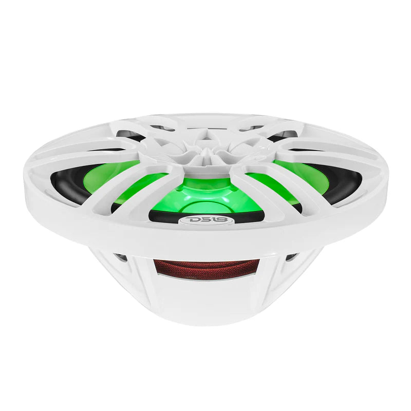 NXL-69/WH NXL 6x9" 2-Way Coaxial Marine Speaker With LED RGB Lights 125 Watts Rms 4-Ohm -White